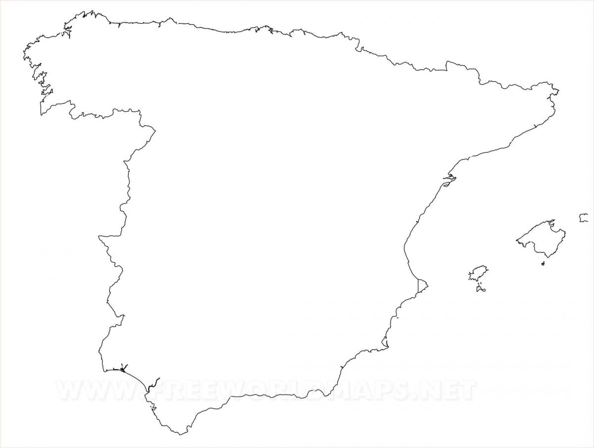 Empty Spain map