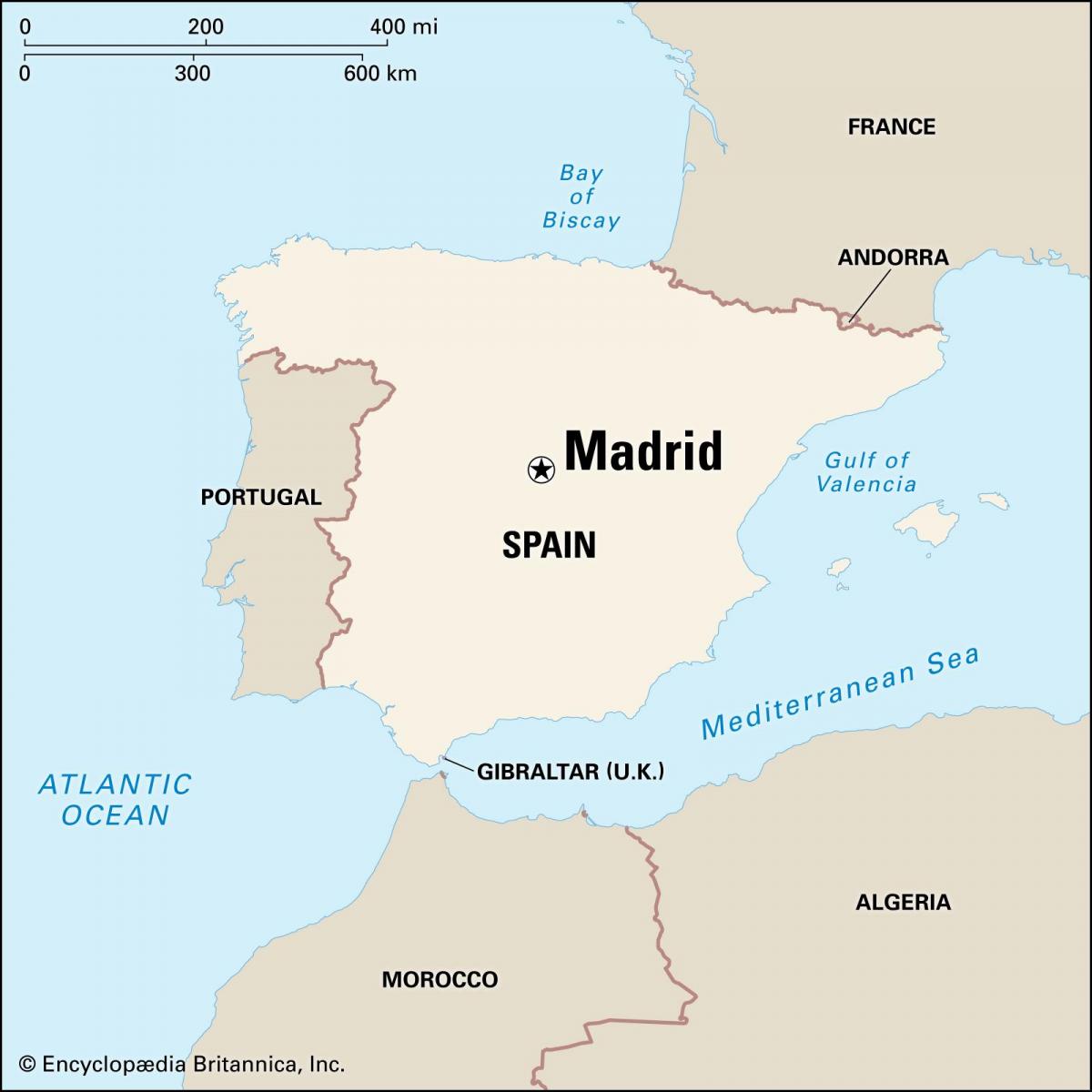 Spain capital map