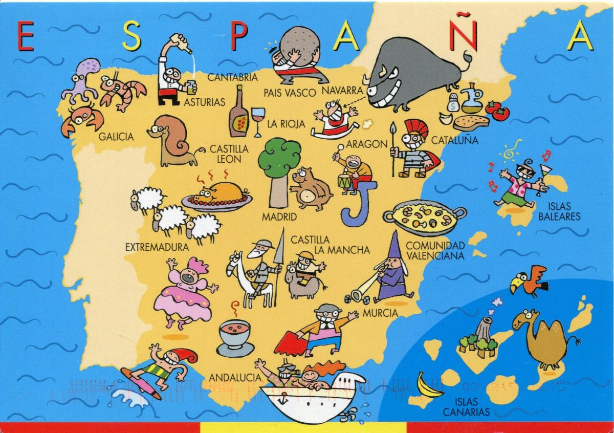 Spain tourist attractions map